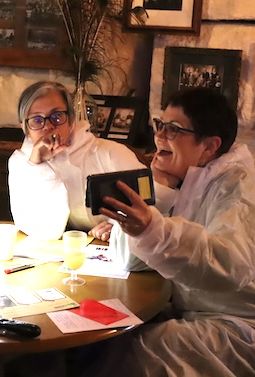 Final reveal in a forensic science mystery experience
